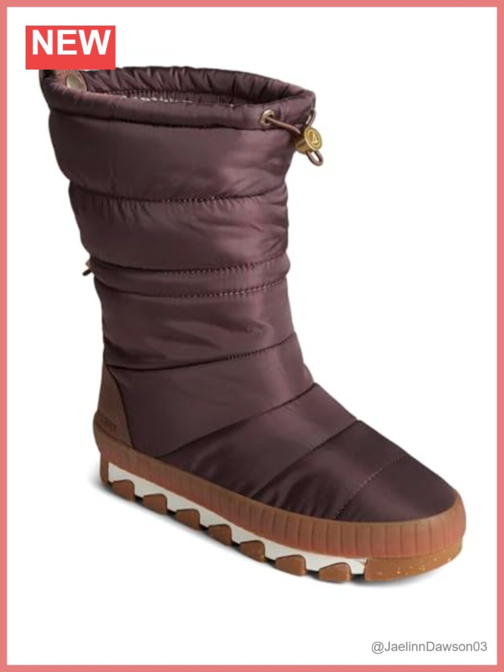 Water-Resistant Recycled Nylon Fold Down Ankle Snow Boots